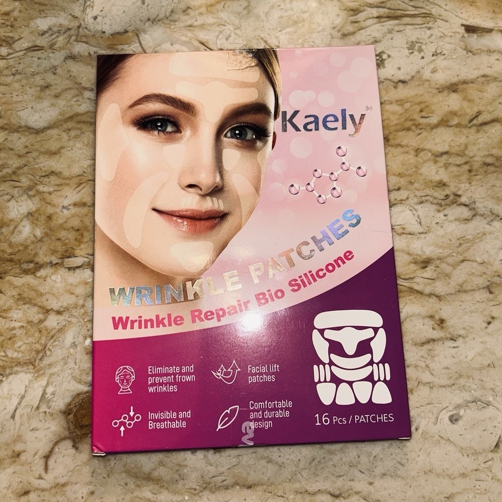 Bio Silicone Wrinkle Patches Collagen/Vit E Breathable 16pc Face/Eye 11 sheets